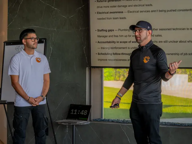 Owners presenting their businesses at the Mansion Mastermind
